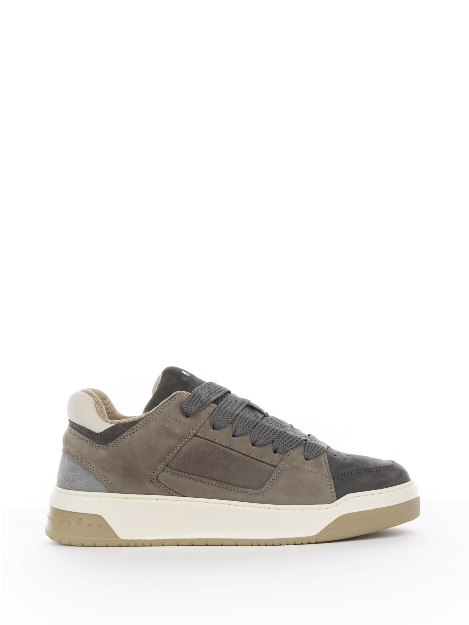 Shop Hogan H667 Chamallow Sneaker In Suede In Fango