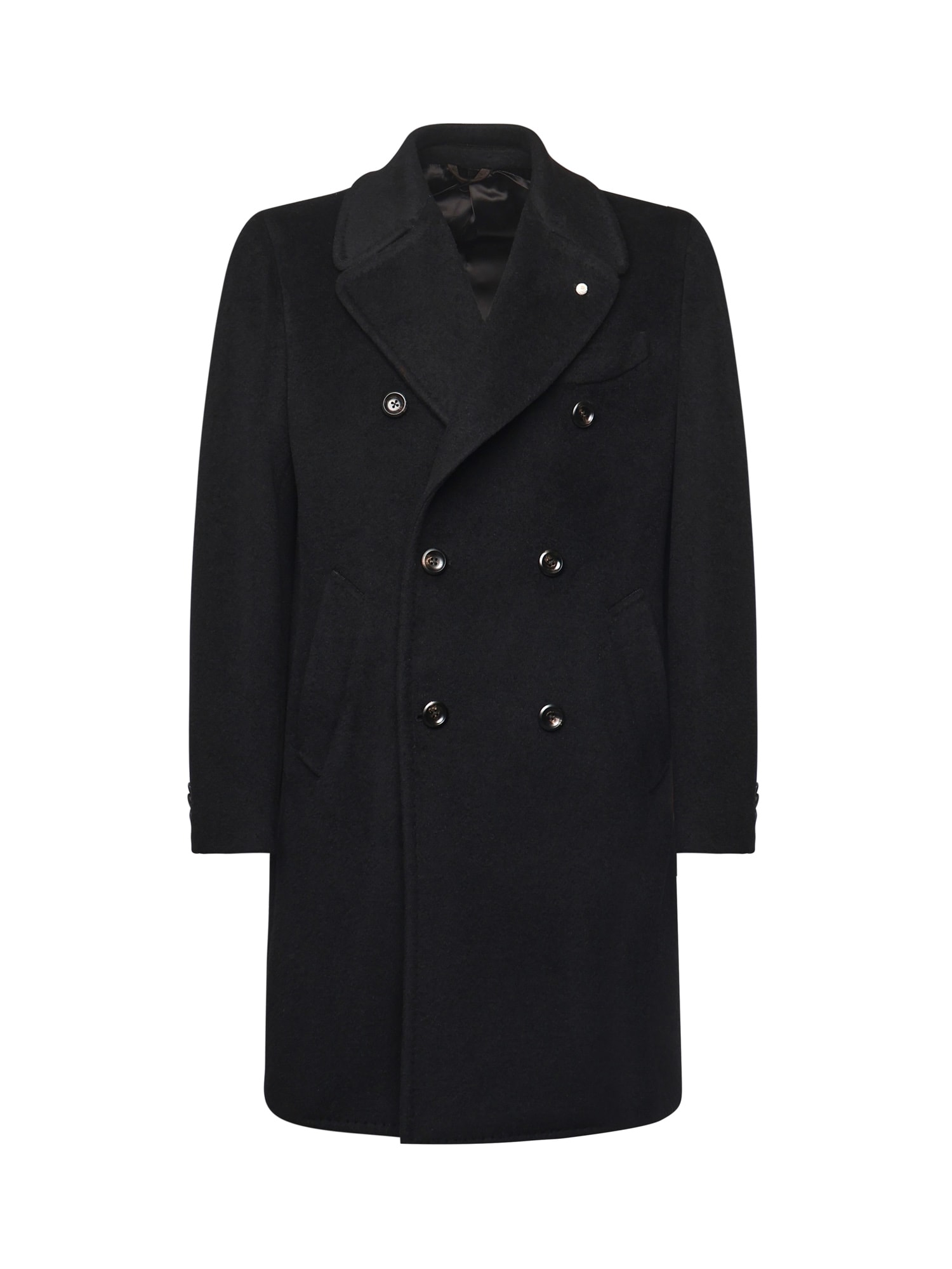 Luigi Bianchi Mantova Double-breasted Wool Coat In Multi