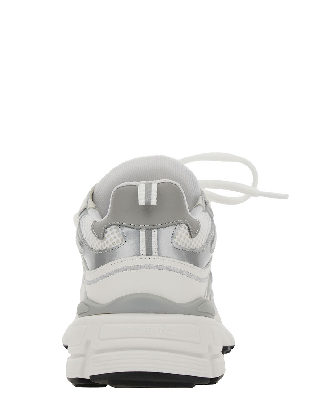 Axel Arigato Marathon Ghost Runner White Low Top Sneakers With Reflectivce Details In Leather Blend Woman In White