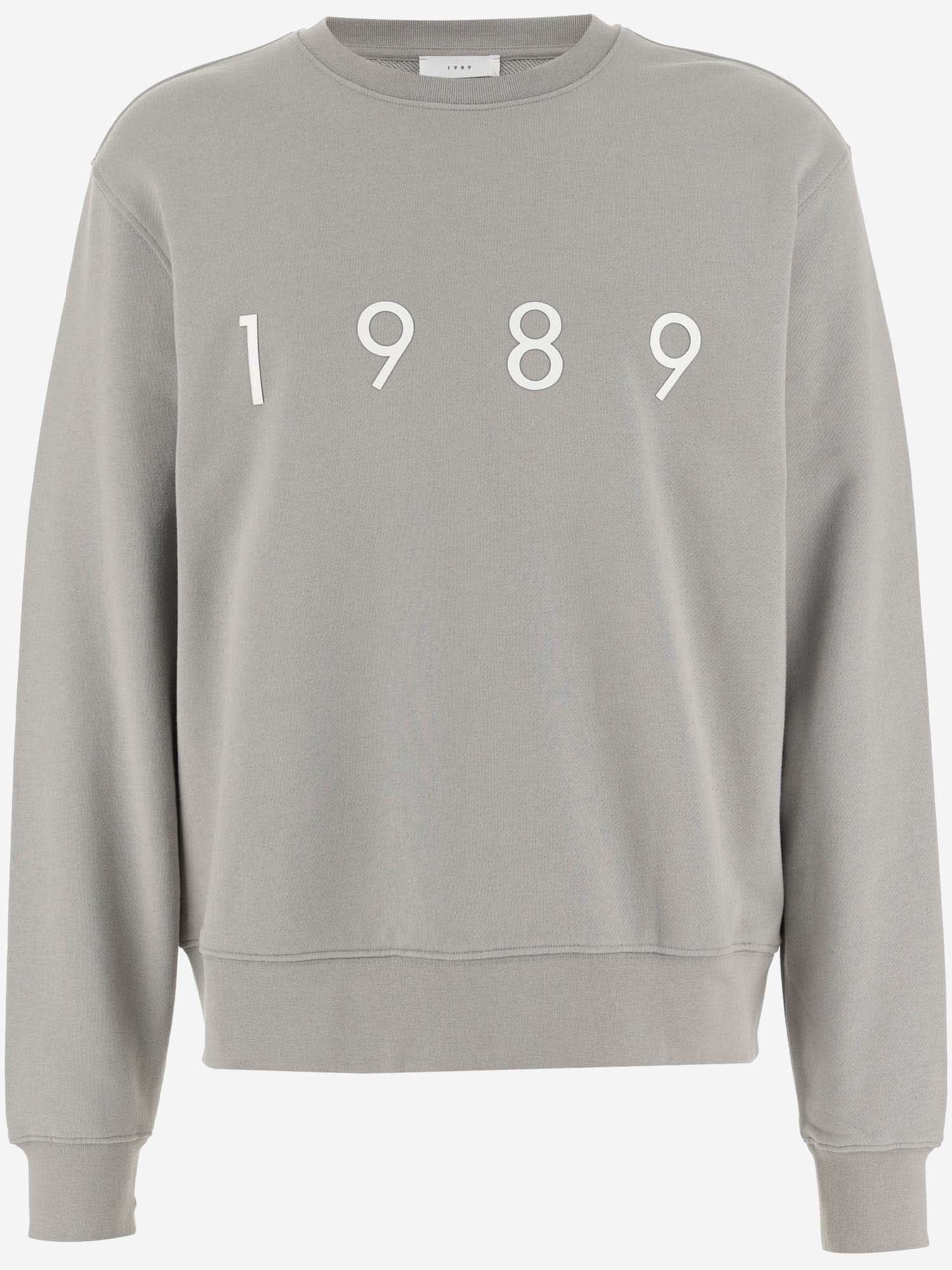 Shop 1989 Studio Cotton Sweatshirt With Logo In Grey