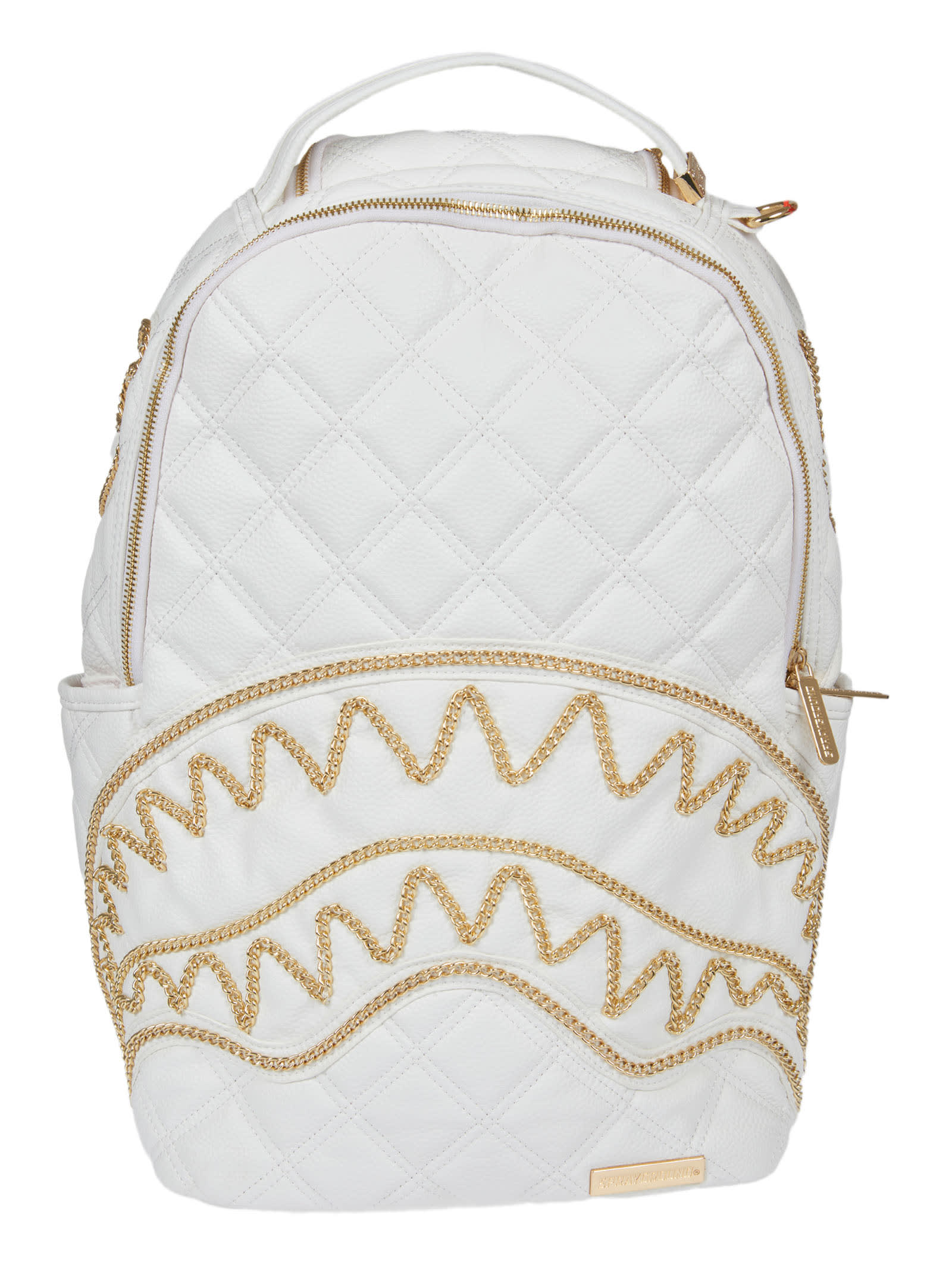 Sprayground White And Gold Backpack ModeSens