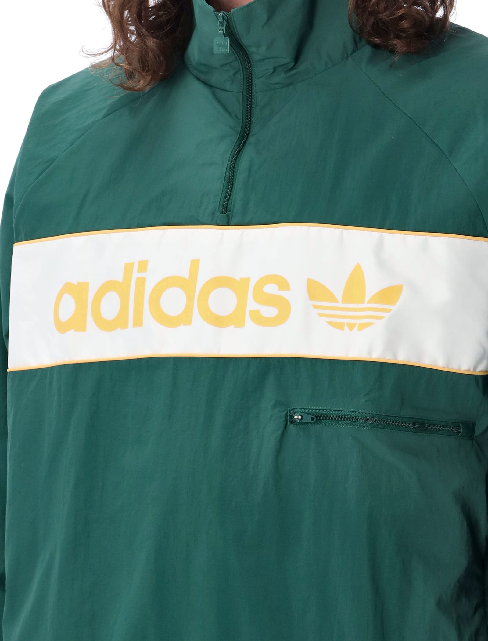 Shop Adidas Originals Ny Windbreaker In Green
