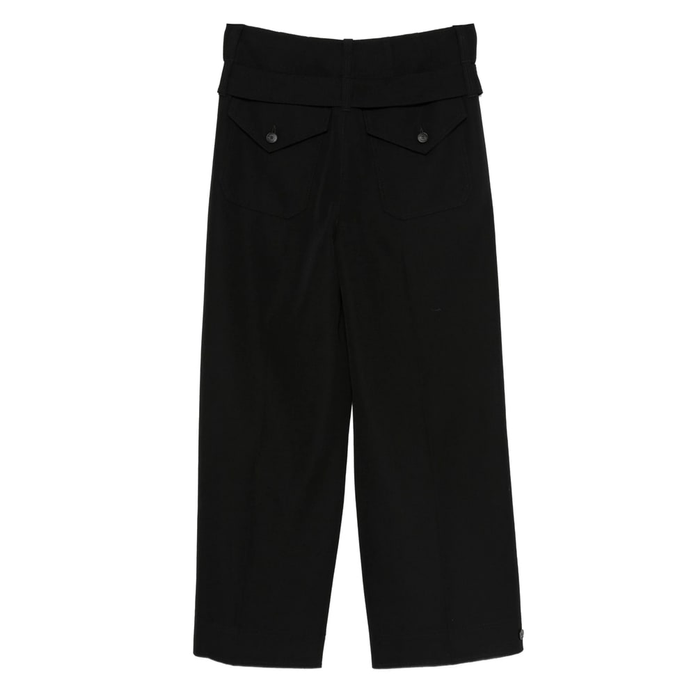 The Seafarer Belted Wide-leg Trousers In Black