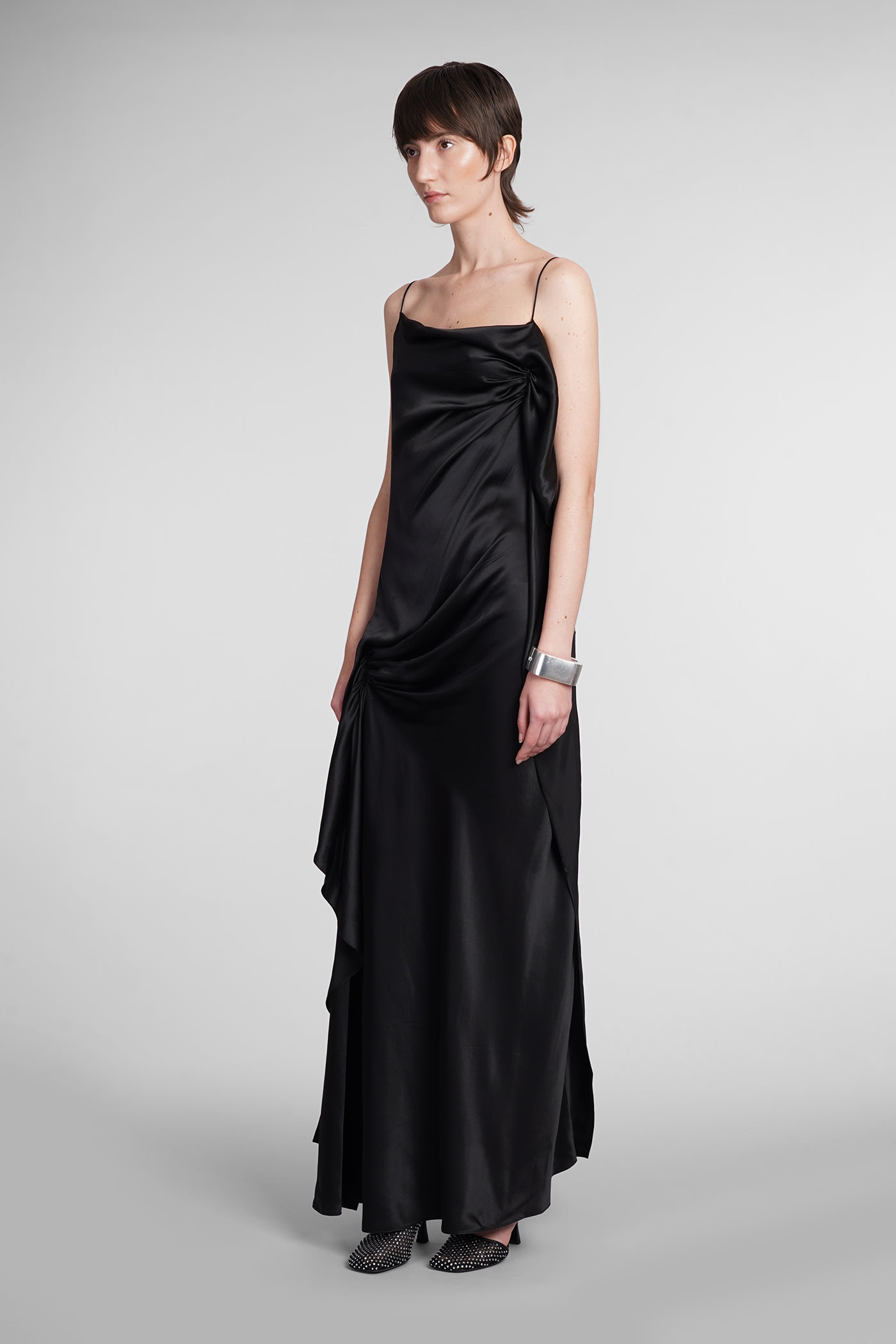 Shop Christopher Esber Dress In Black Silk