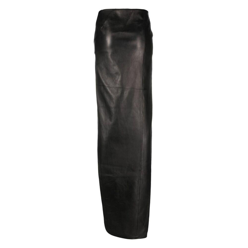Shop Ann Demeulemeester Side-slit Skirt In Black