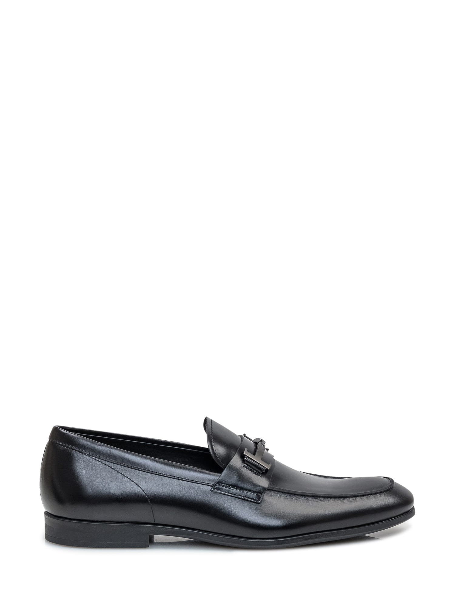 Shop Tod's T Loafers In Nero