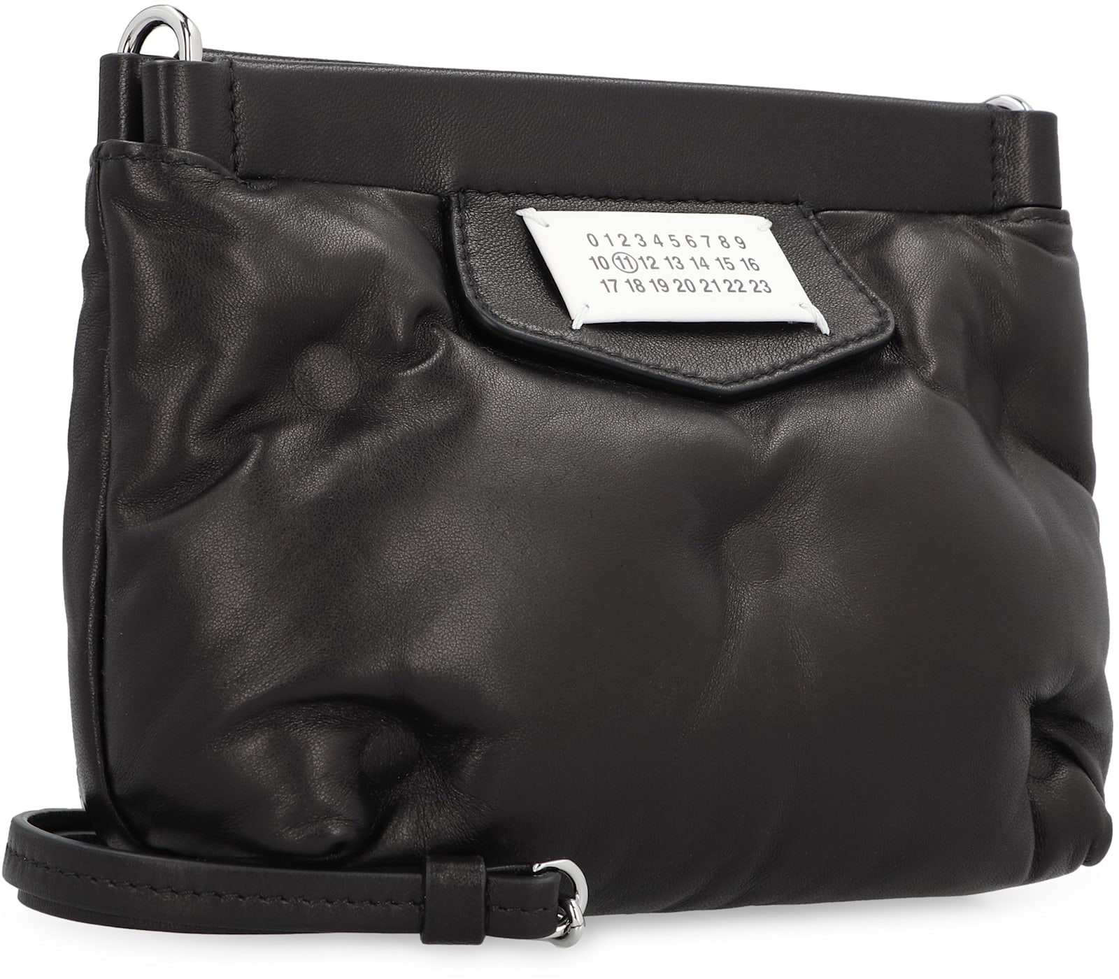 Shop Maison Margiela Glam Slam Leather Clutch In Black