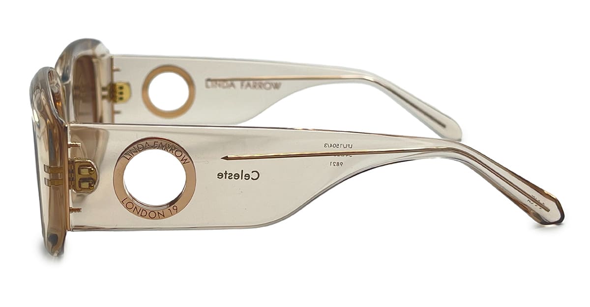 Linda Farrow Celeste - Ash / Rose Gold Sunglasses In Neutral