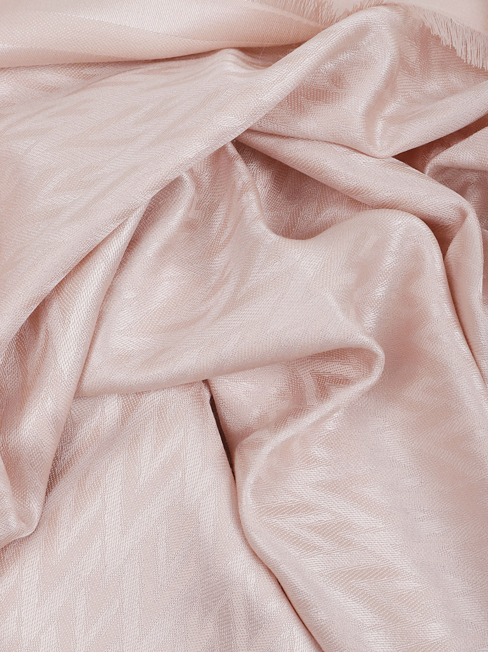 Valentino Luxurious Lightweight Fringed Shawl In Neutral