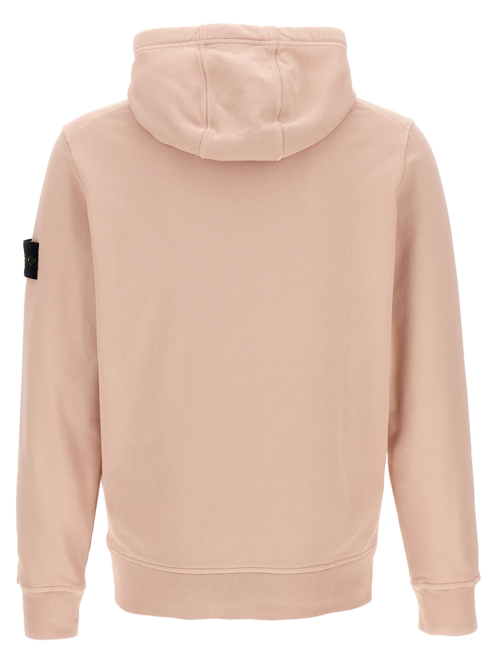 Stone Island Hoodie With Compass Application In Pink