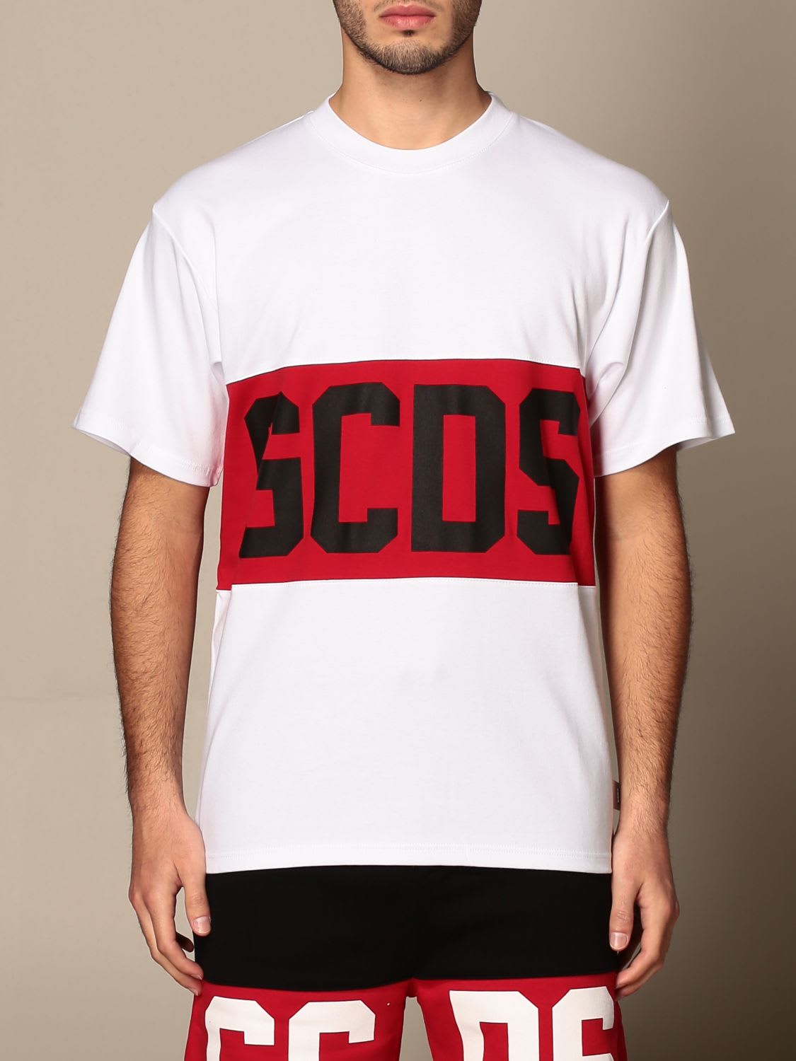 Gcds T-shirt Gcds Cotton T-shirt With Band And Logo