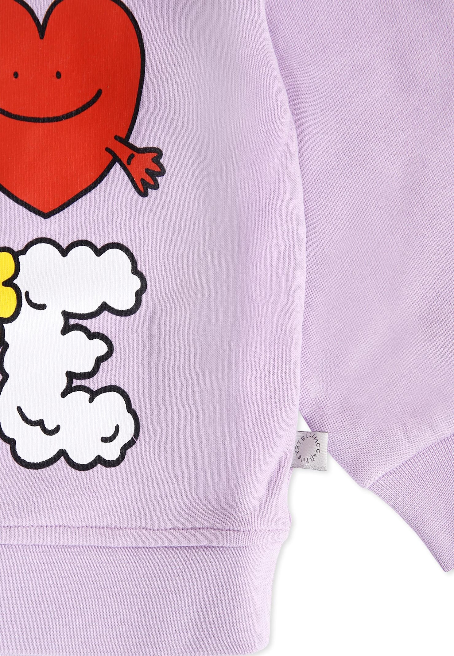 Stella Mccartney Lilac Sweatshirt For Baby Girl With Colorful Print In Purple