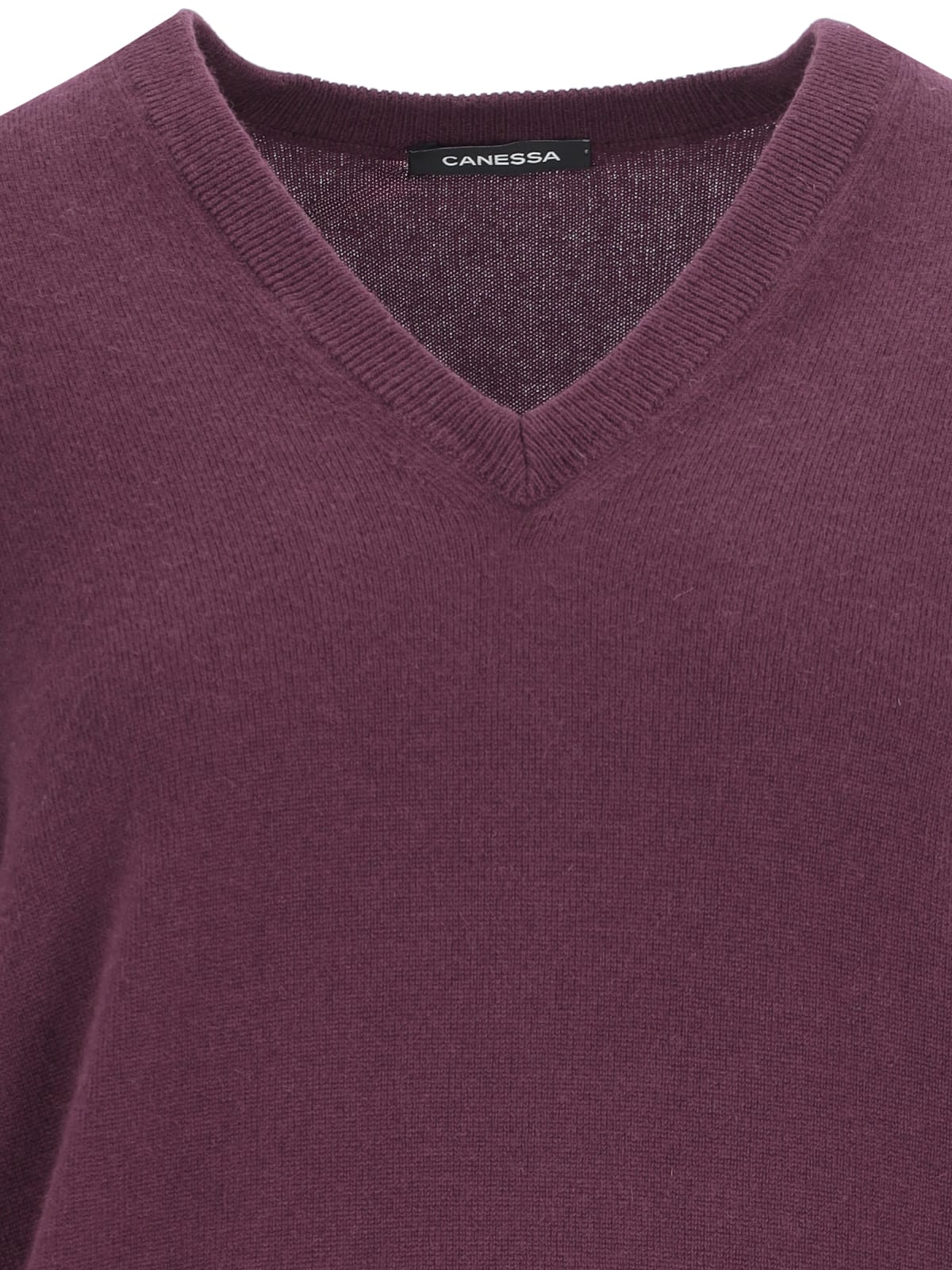 Shop Canessa V-neck Sweater In Purple