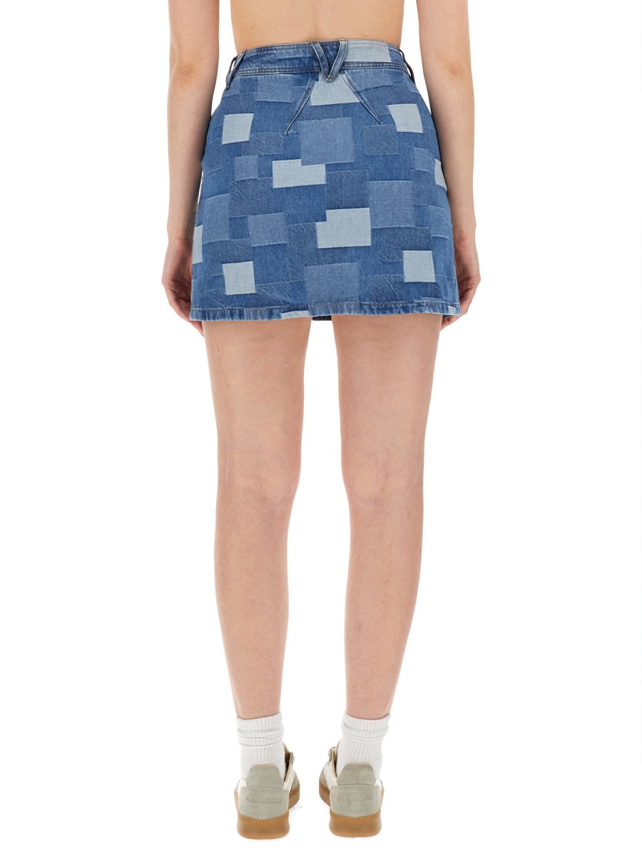 Shop Apc Mary-jane Skirt In Blue