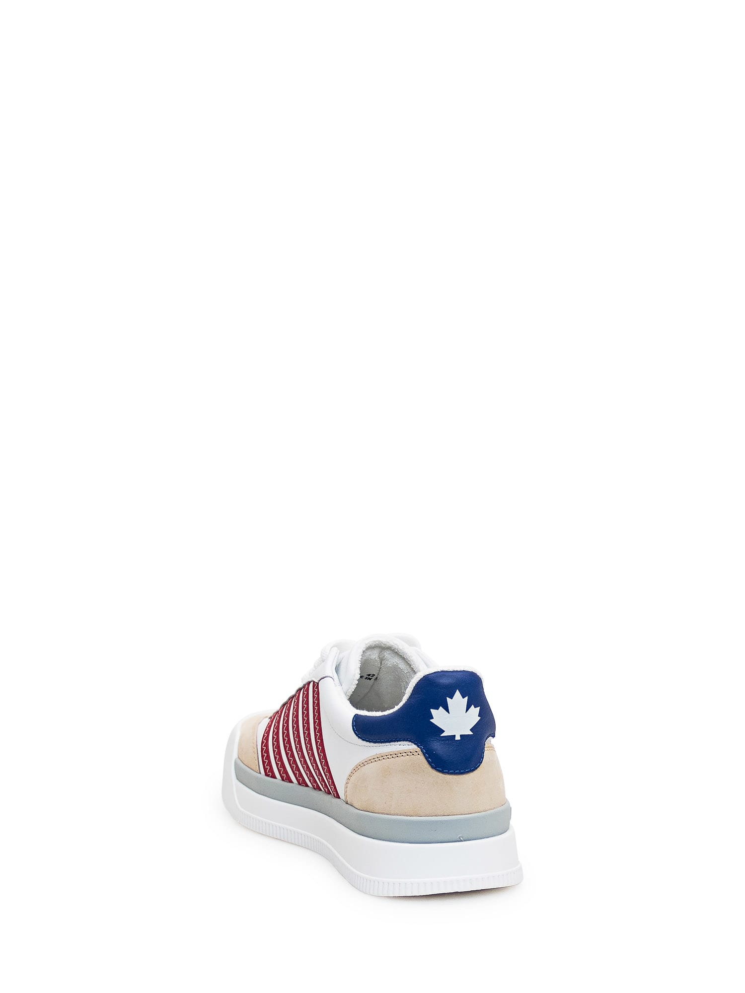 Shop Dsquared2 New Jersey Sneaker In Bianco-rosso-blu