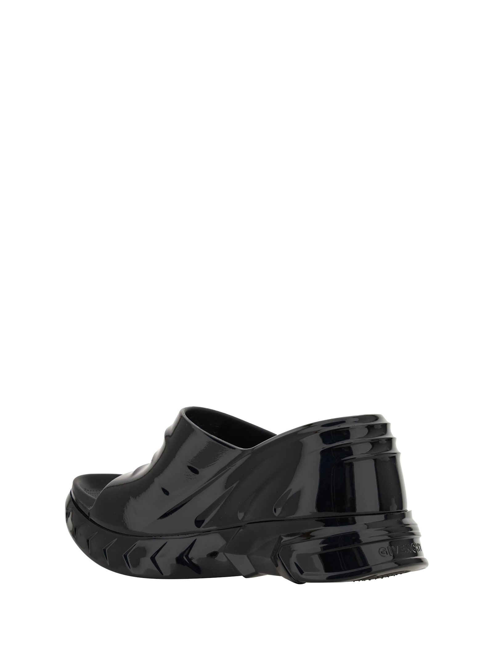Givenchy Marshmallow 105 Platform Wedge Sandals In Black