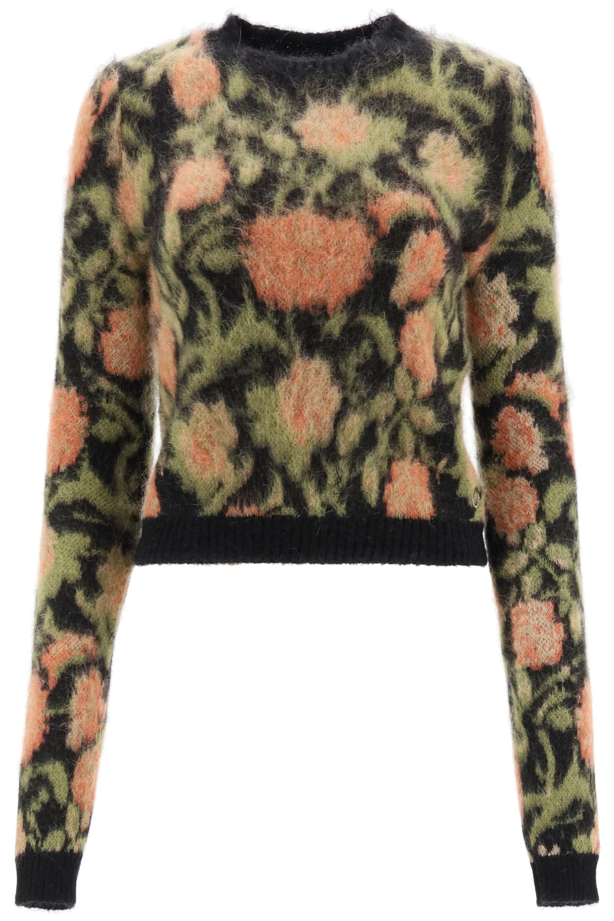 Paco Rabanne Cropped Floral Sweater