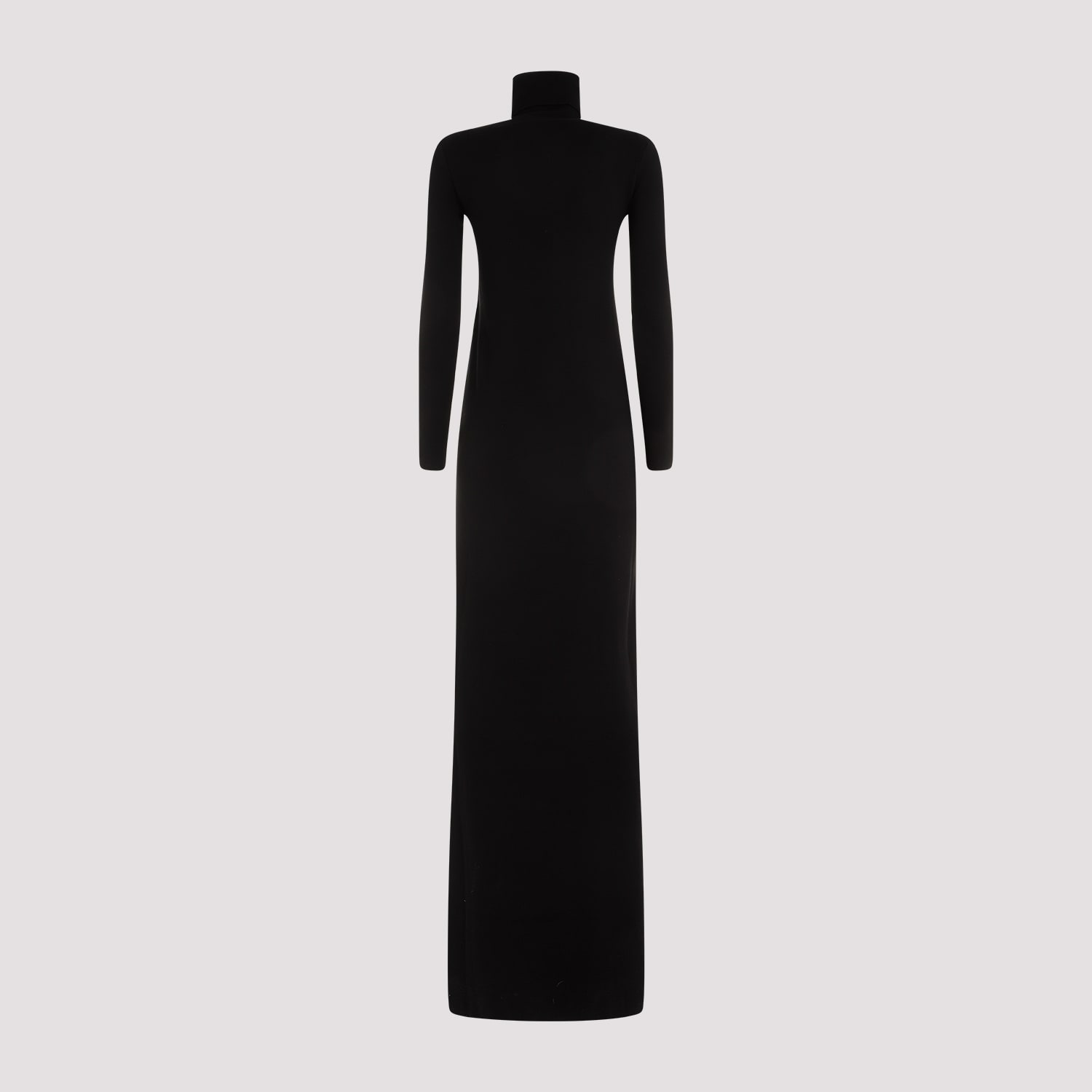 Shop Saint Laurent Wool Long Dress In Noir