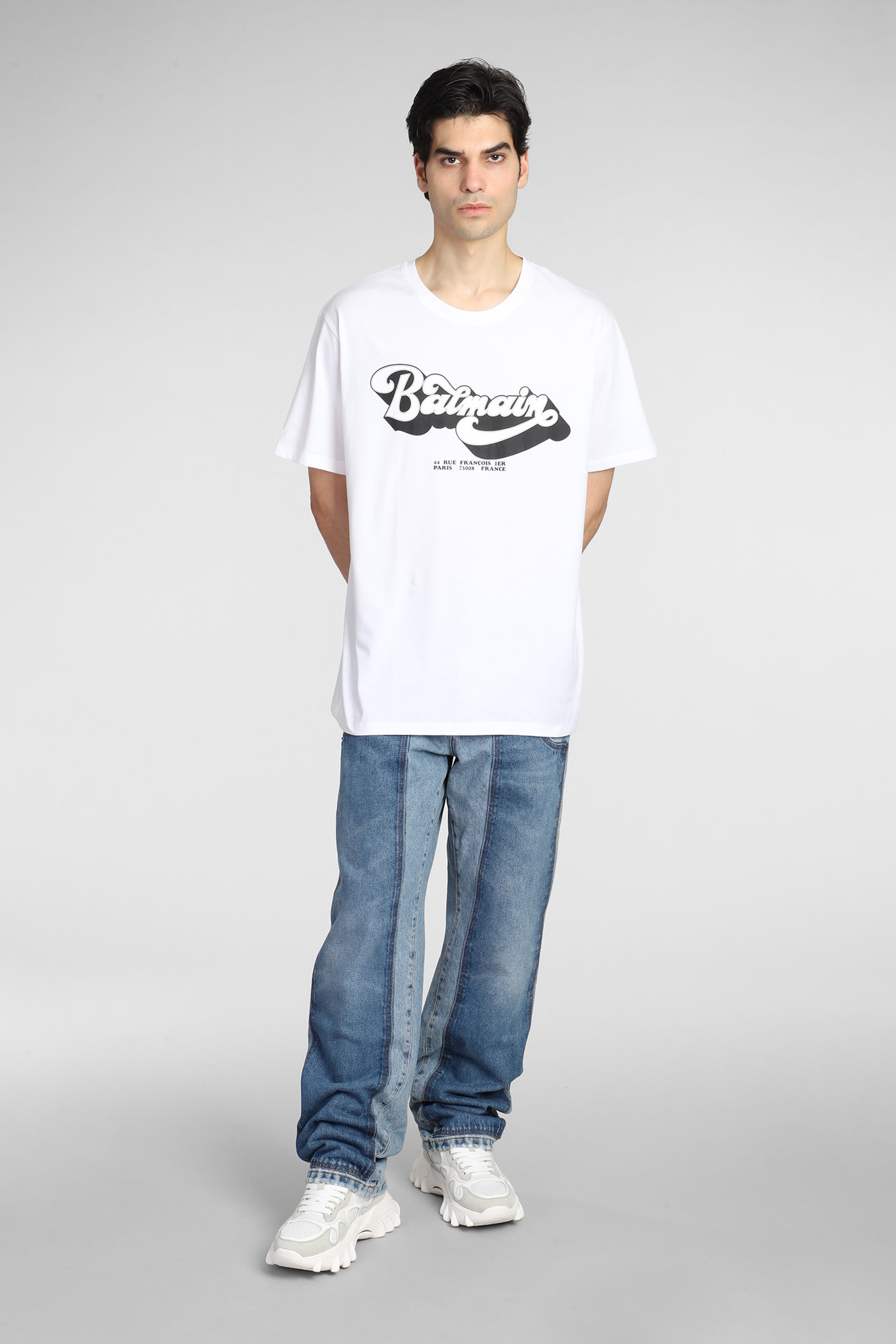 Shop Balmain T-shirt In White Cotton