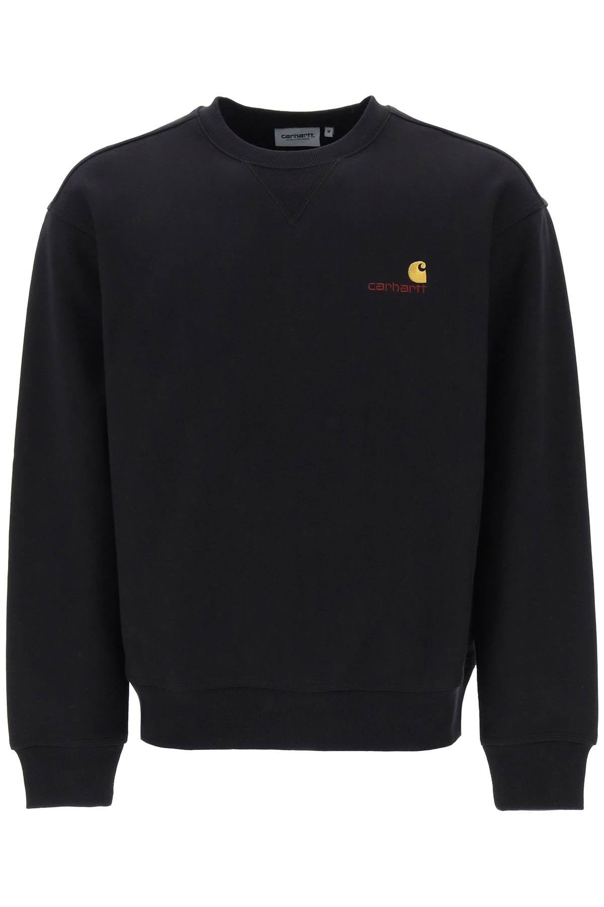 Shop Carhartt American Script Crewneck Sweatshirt In Black