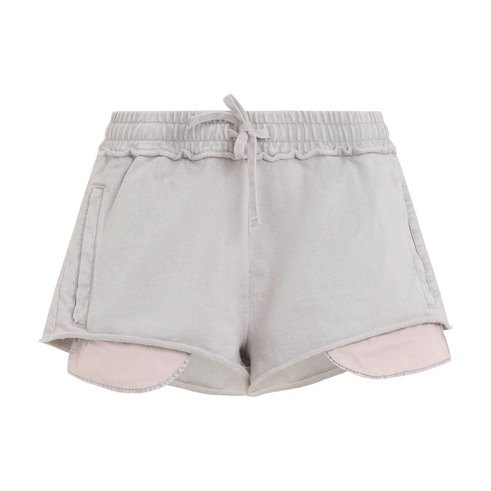 Acne Studios Drawstring Mini Shorts In Dmn Mauve Grey