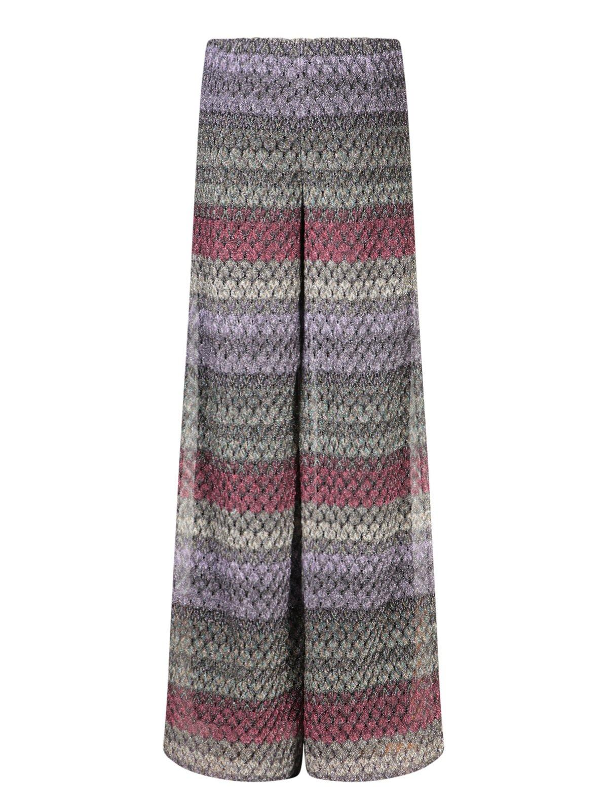 Shop Missoni Lace Motif Palazzo Pants In Multi