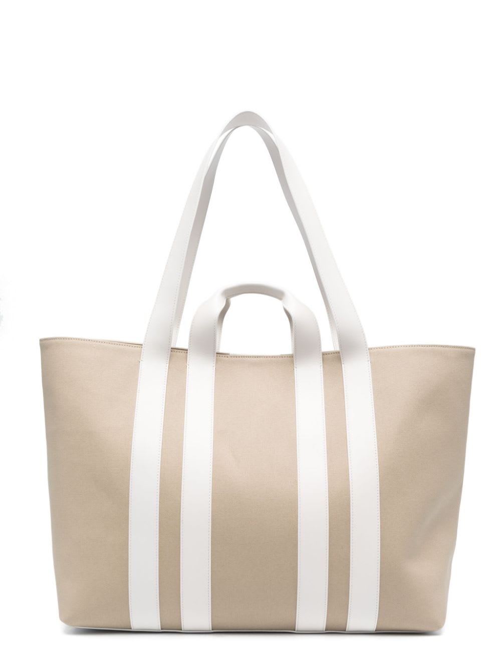 Shop Lanvin Ballade East West Tote Bag In Beige Chine