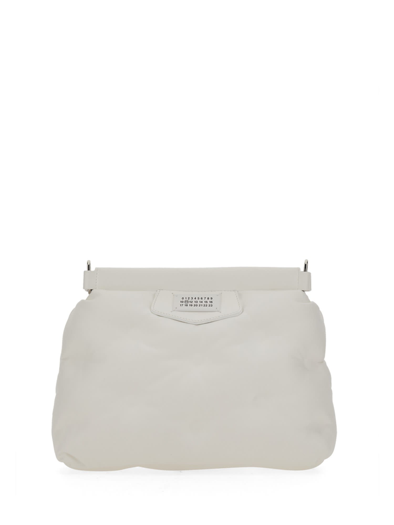 Shop Maison Margiela Glam Slam Classique Bag Small In Bianco