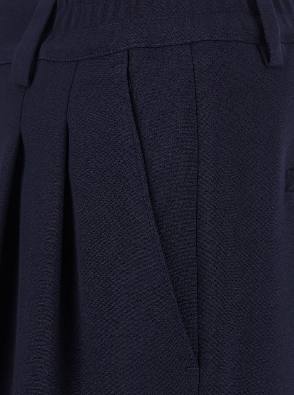 Low Brand Blue Pants With Elastic Waist And Belt Loops In Cotton Man In Blue