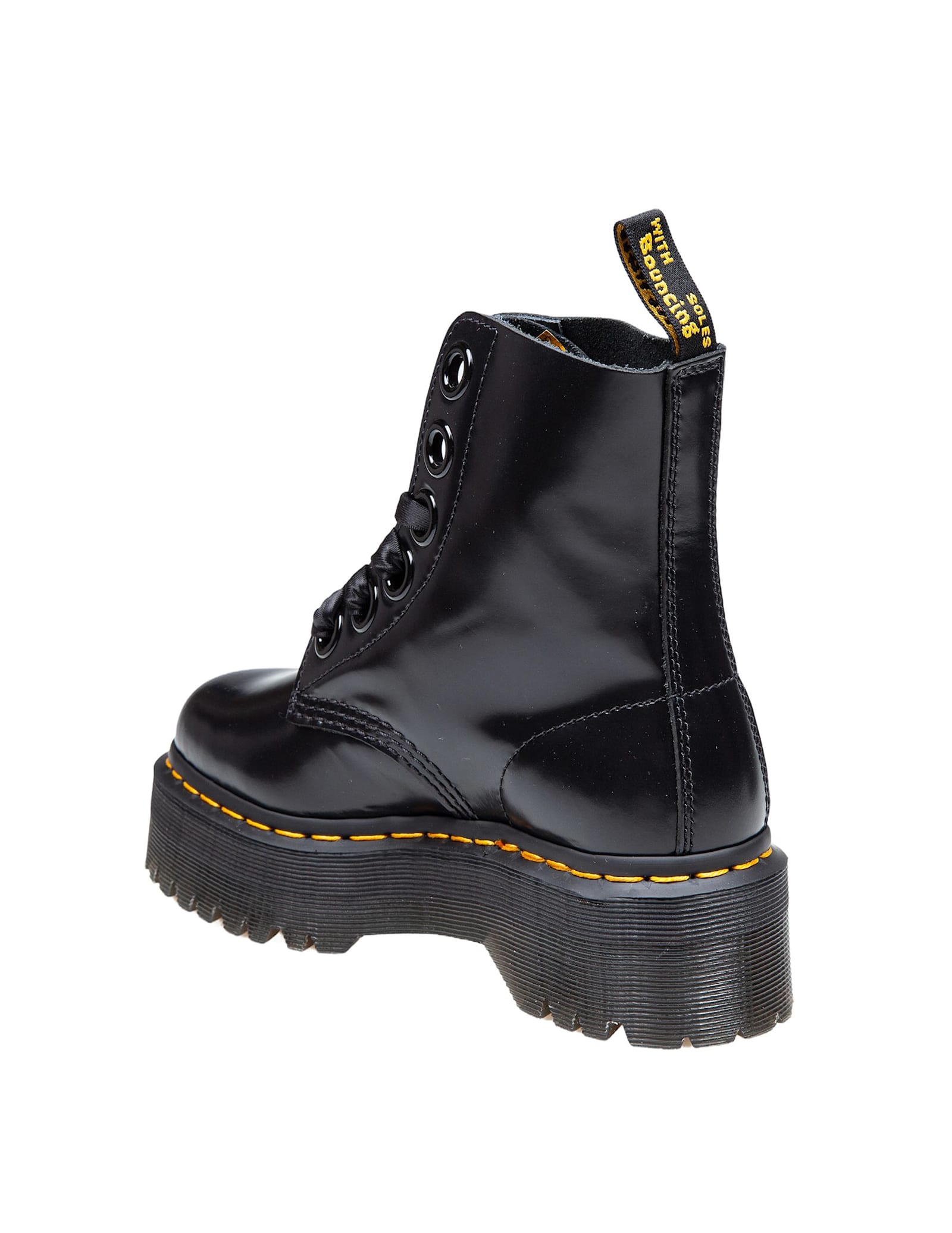 Shop Dr. Martens' Dr.martens Molly Anfibio In Leather Color Black