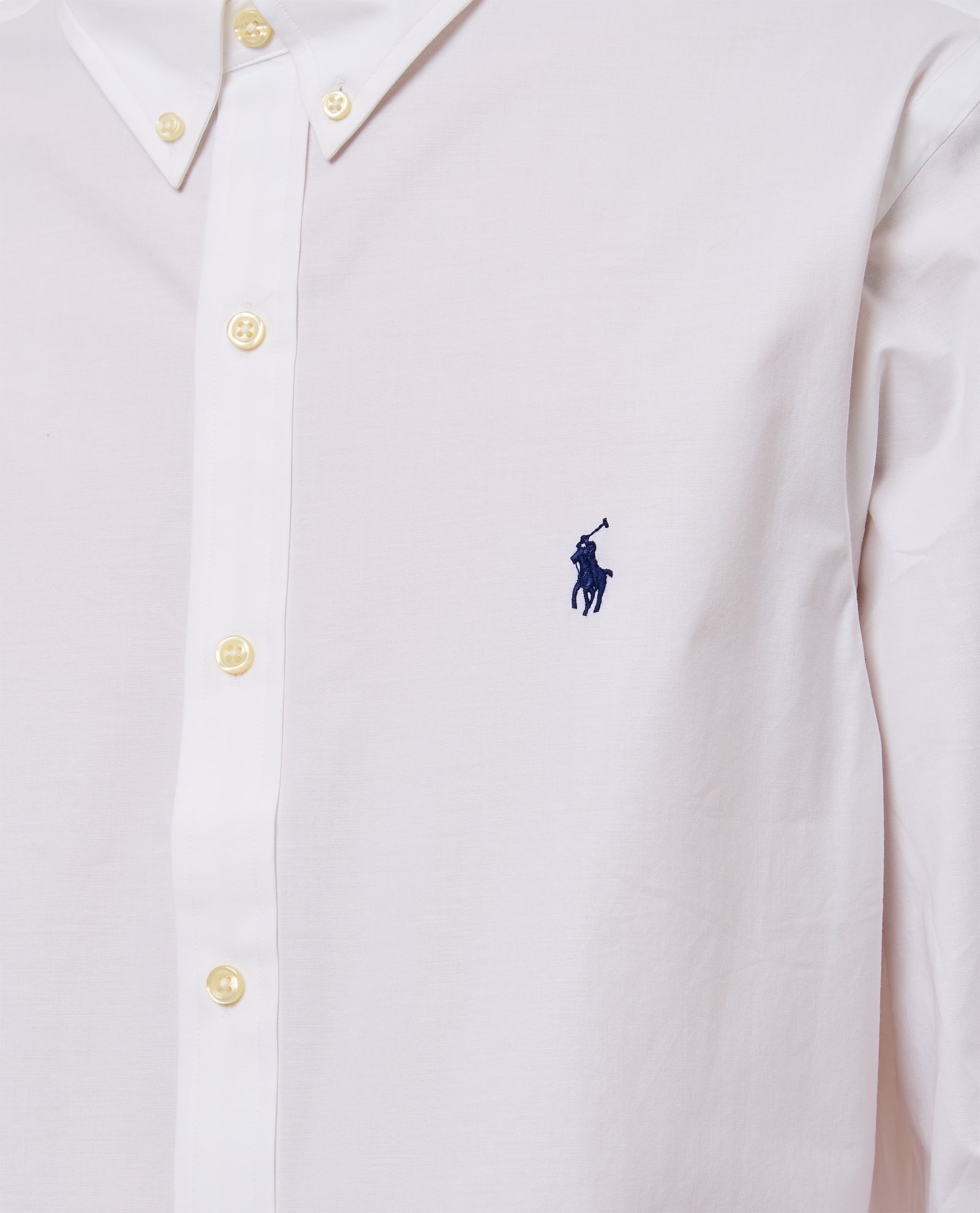 Shop Polo Ralph Lauren Cotton Sport Shirt In White
