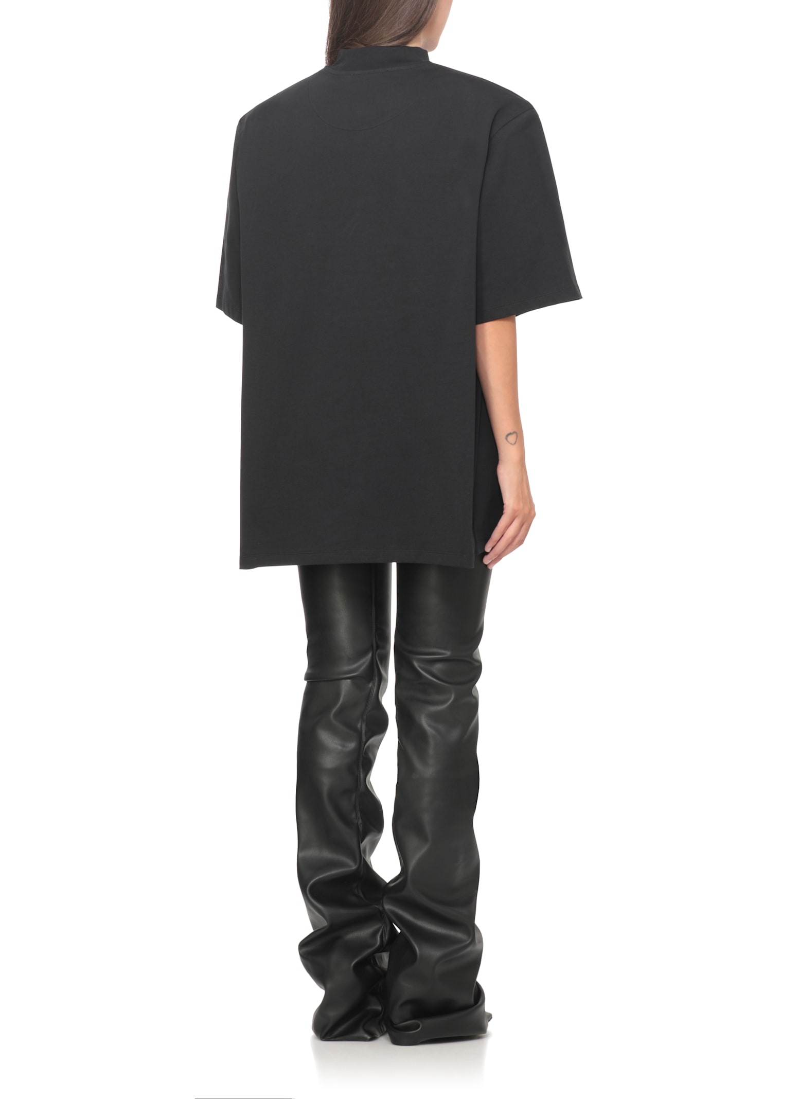 Attico Cotton T-shirt In Black