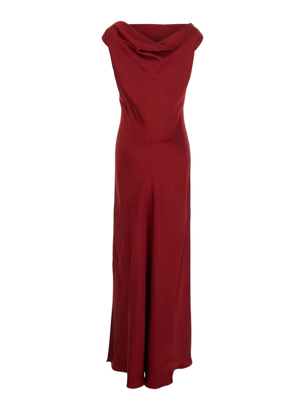 Antonelli Cowl-neck Maxi Dress In Red