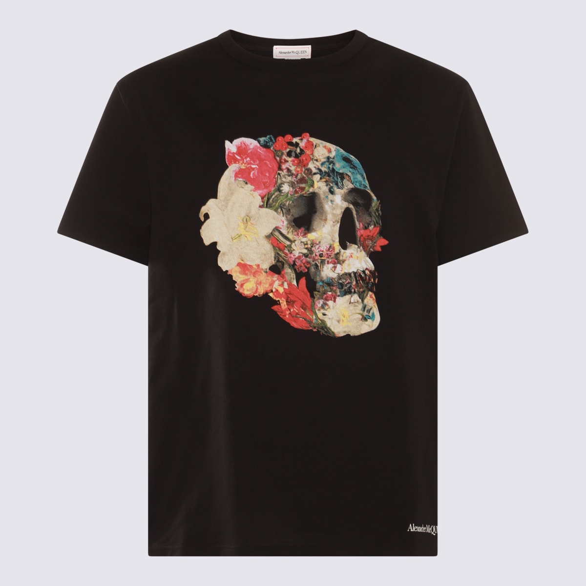 Alexander Mcqueen Black Multicolour Cotton T-shirt
