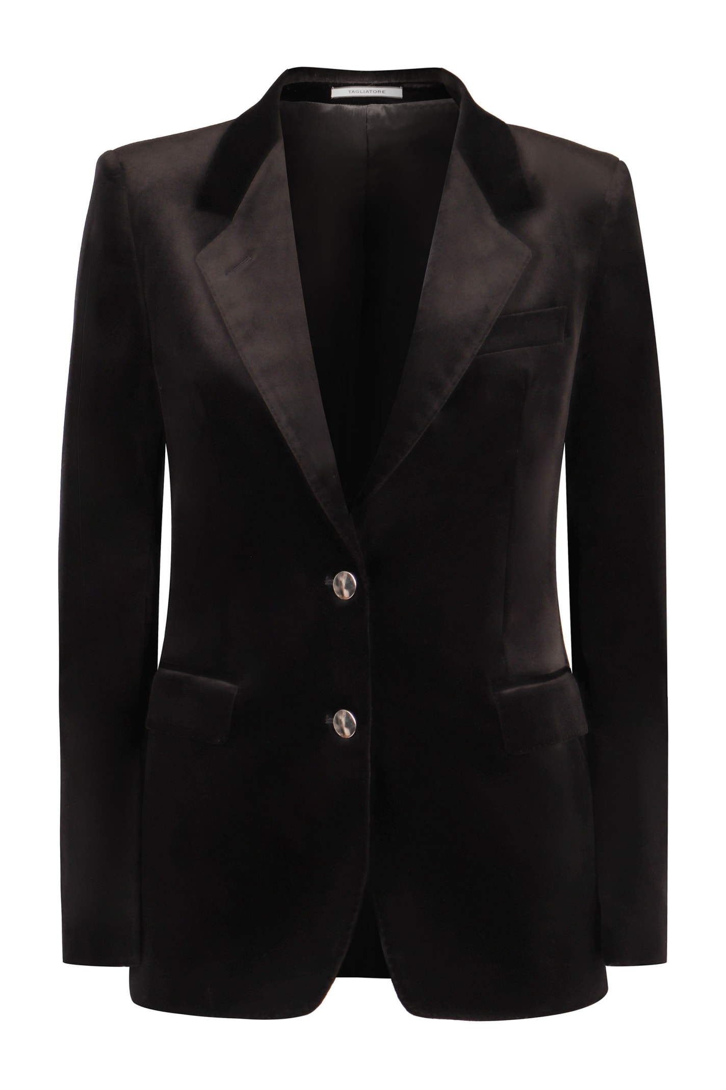 Shop Tagliatore J-parigi Velvet Blazer In Black