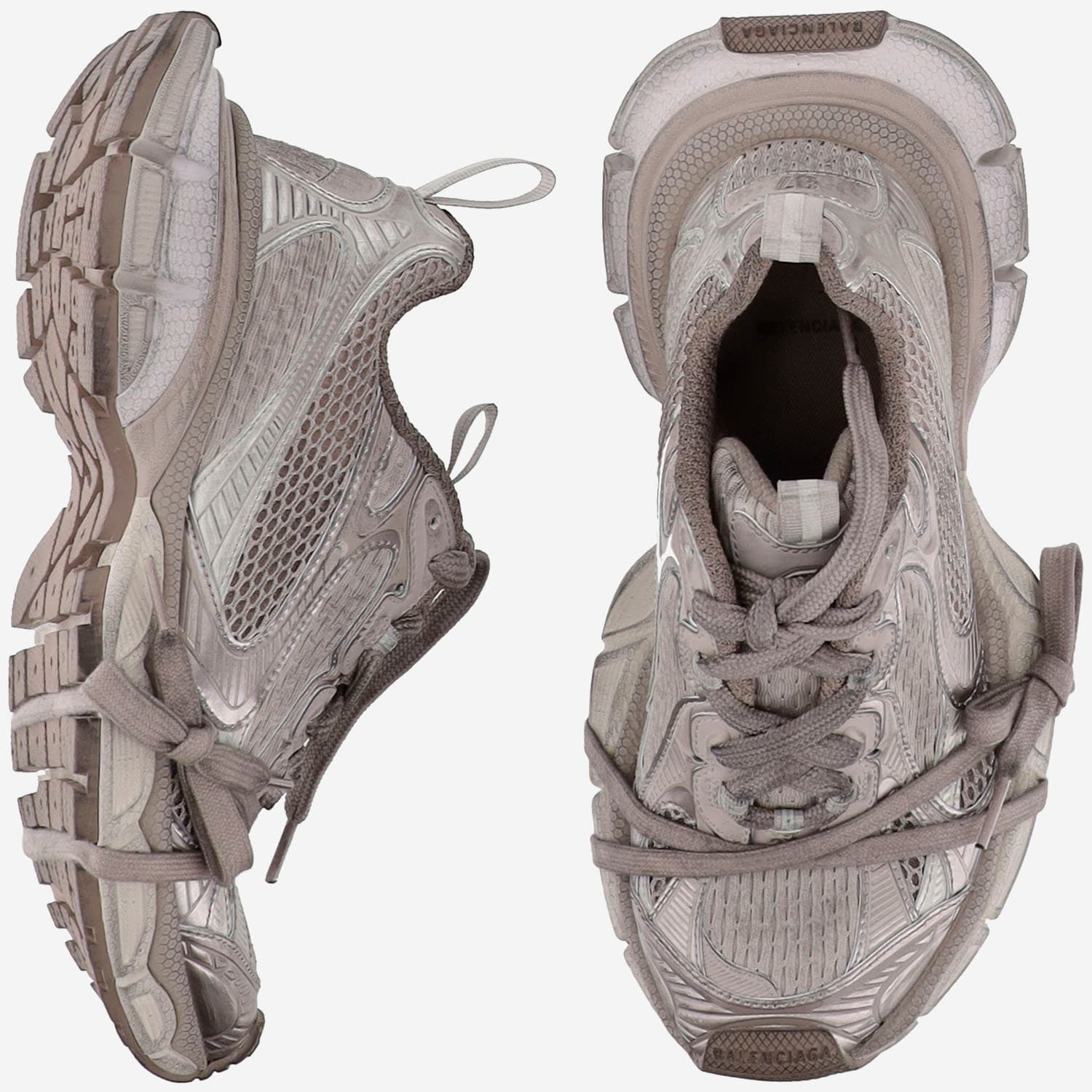 Balenciaga Multicolor Mesh And Rubber 3xl Sneakers In Nude & Neutrals