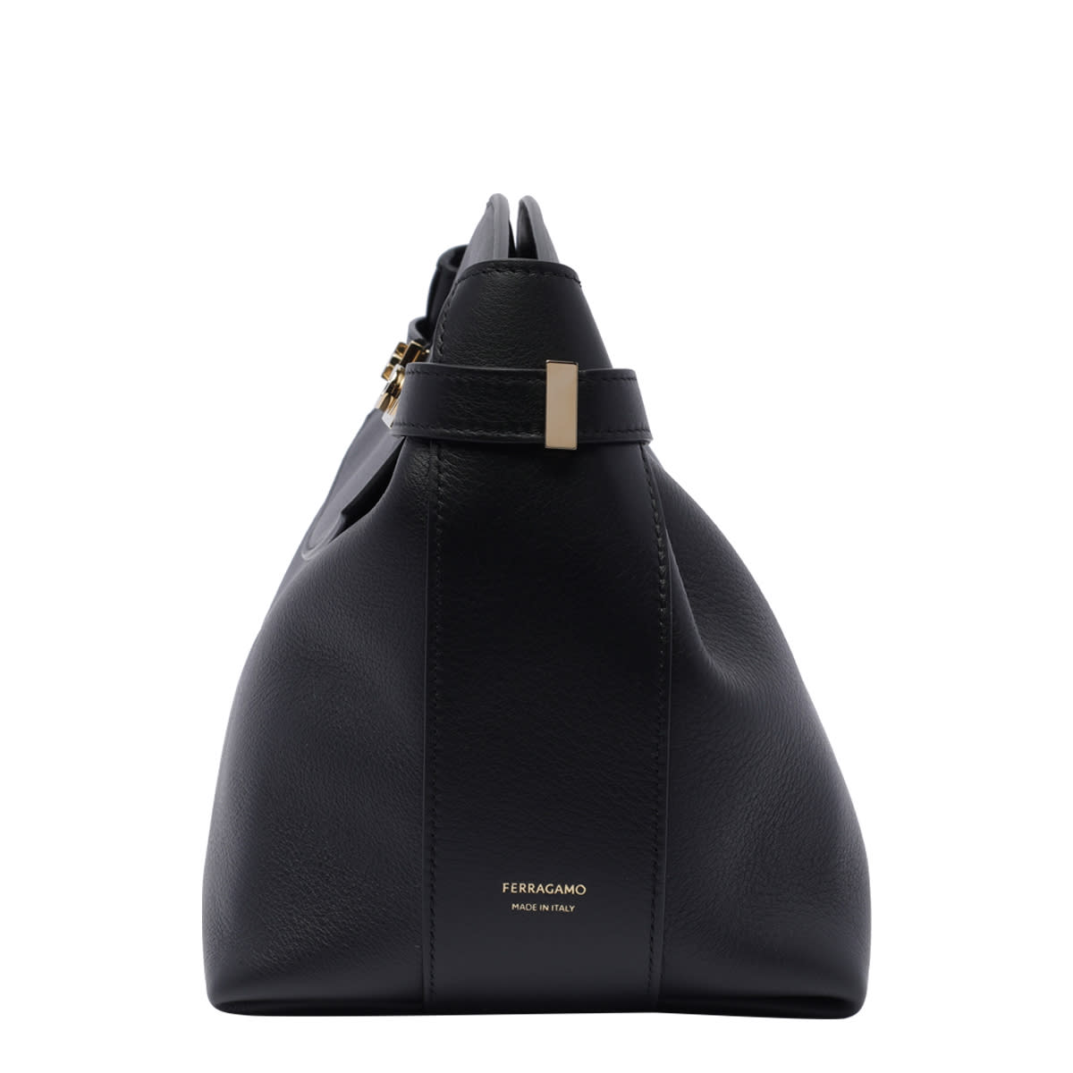 Shop Ferragamo Large Hug Clutch In Black