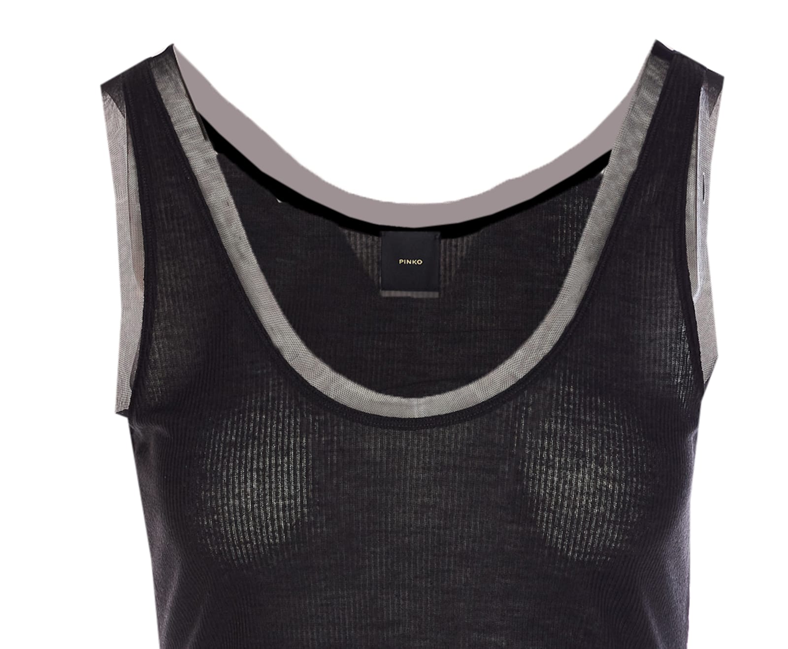 Shop Pinko Clark Tank Top In Nero Limousine