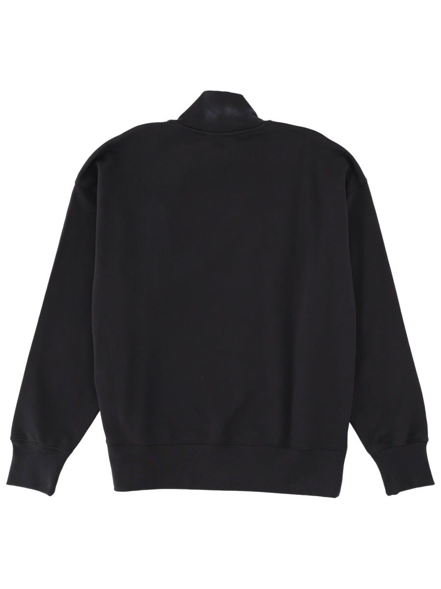 Msgm Sweatshirt With Micro Logo In Black