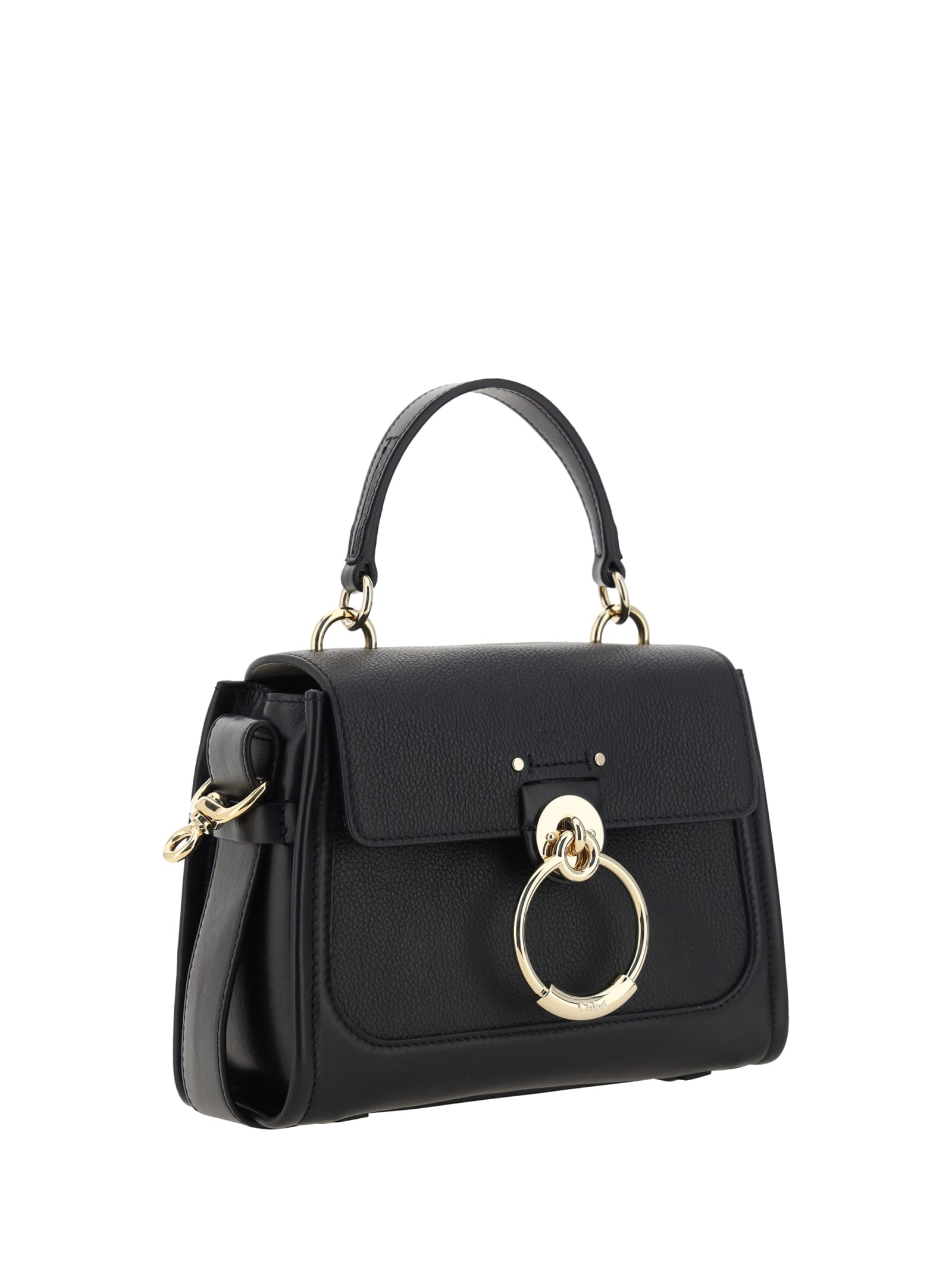Shop Chloé Tess Handbag In Black