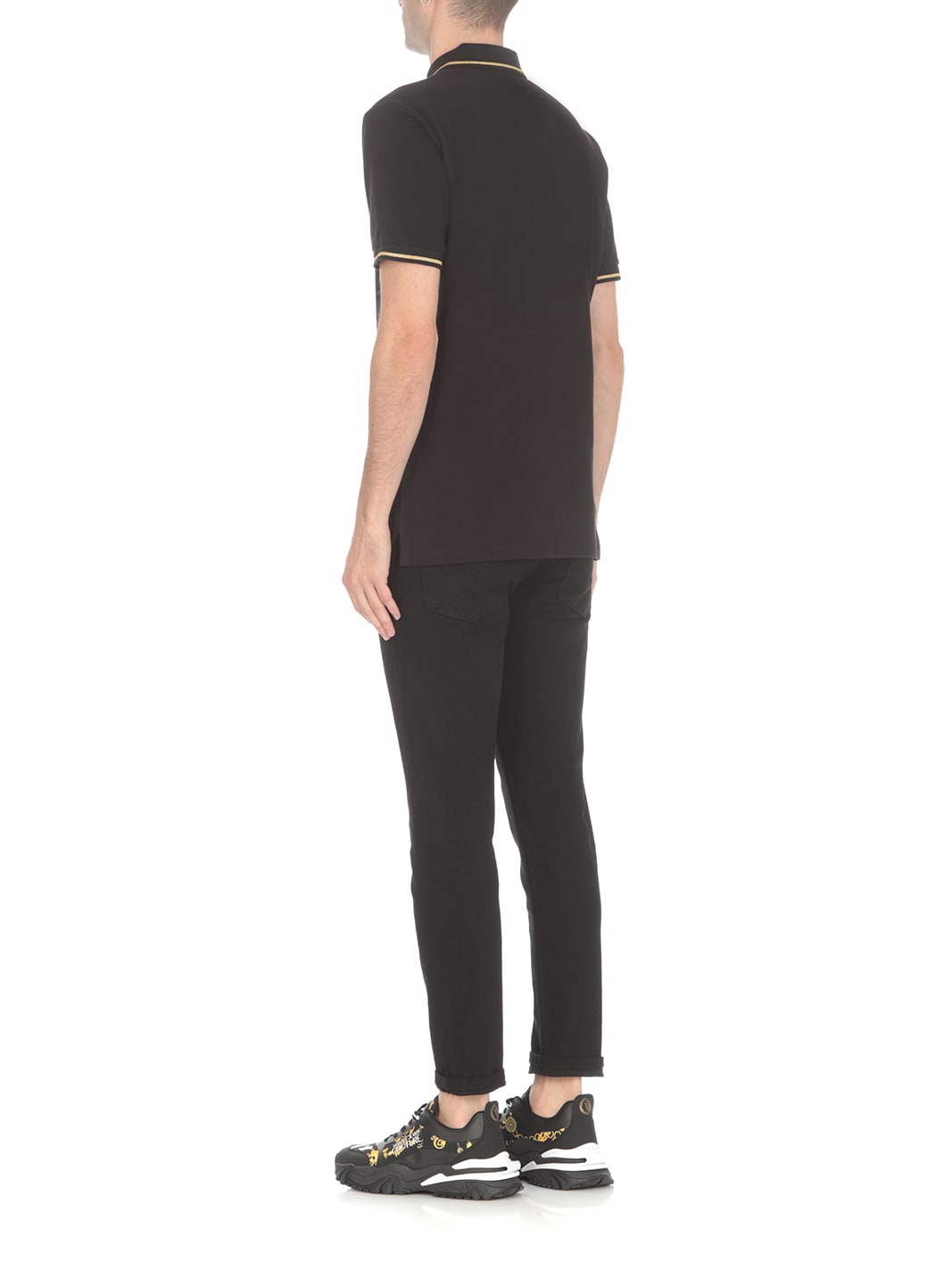 VERSACE JEANS COUTURE LOGOED POLO SHIRT