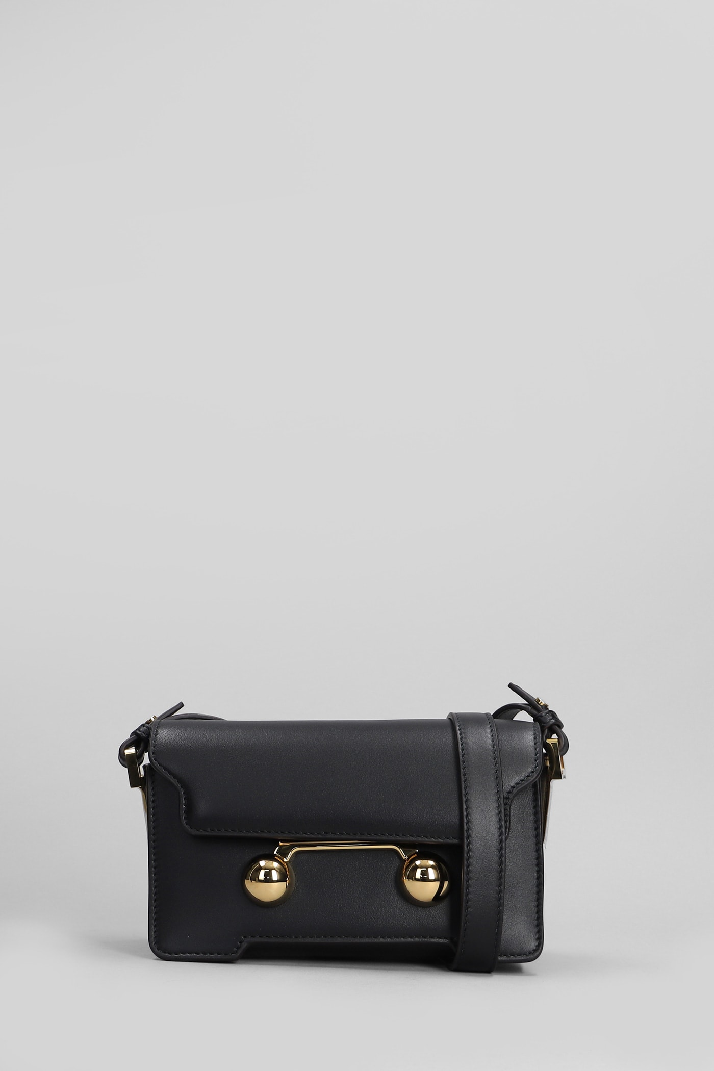 Shop Marni Trunkaroo Shoulder Bag In Black Leather