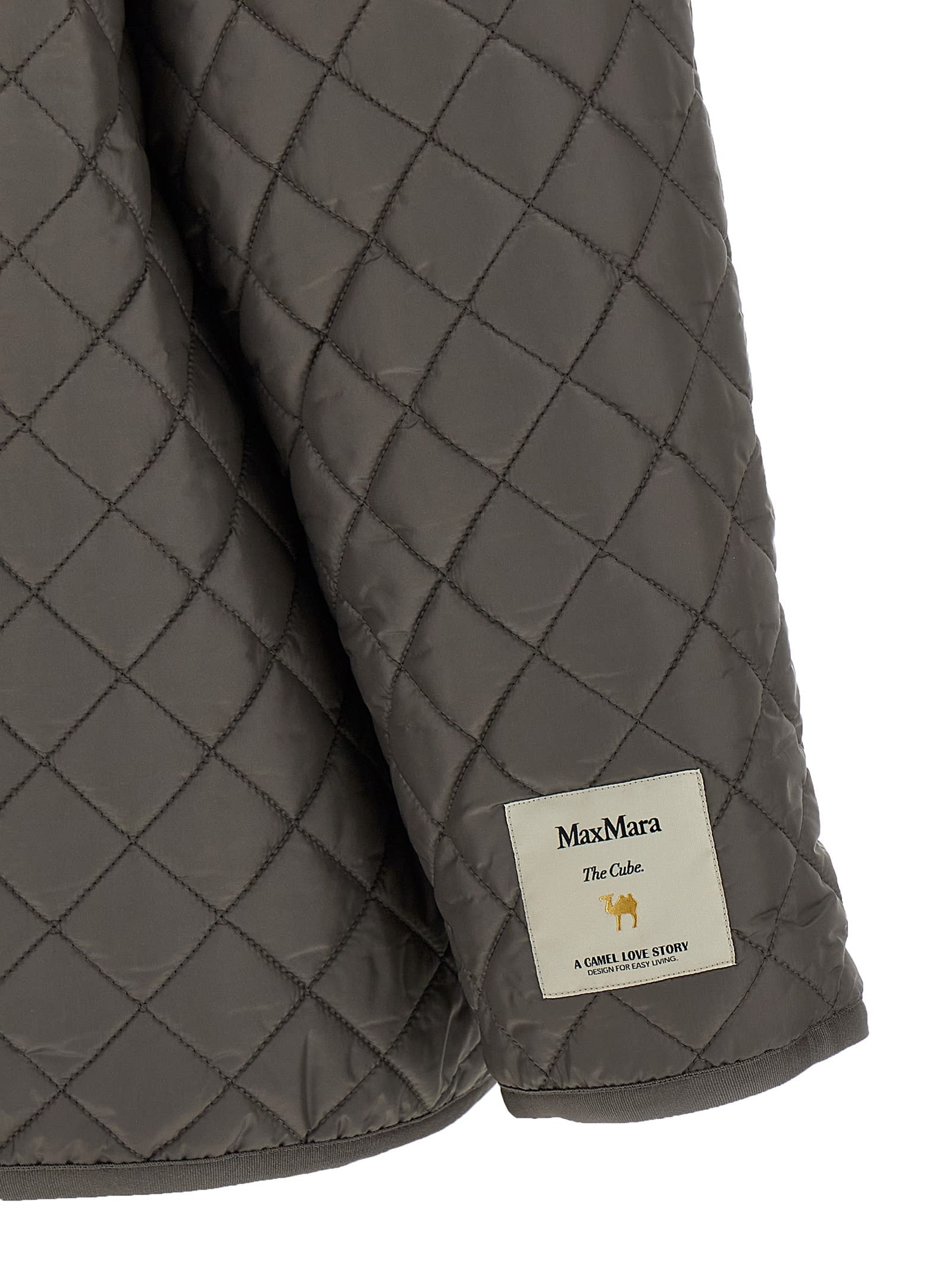 Max Mara The Cube Leo Puffer Jackets Gray In Gray