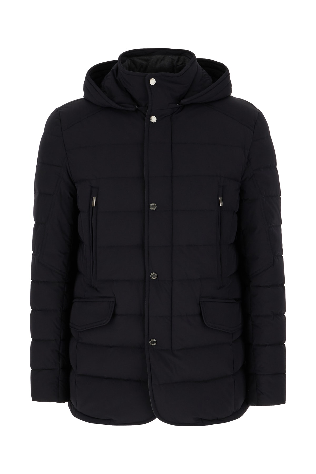 Moorer Midnight Blue Fabric Creig Down Jacket In Dark Blu