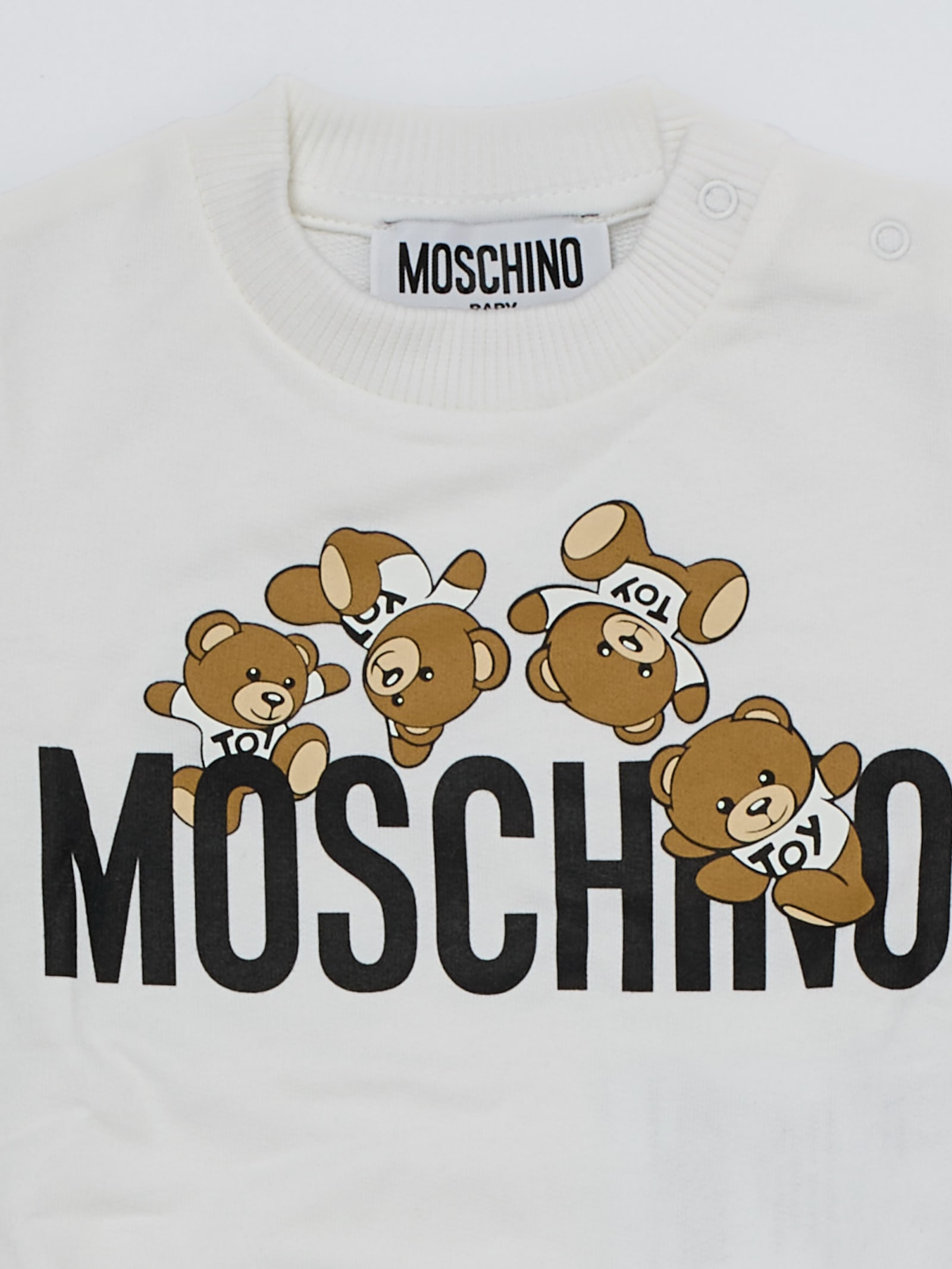 Shop Moschino Sweatshirt Sweatshirt In Bianco
