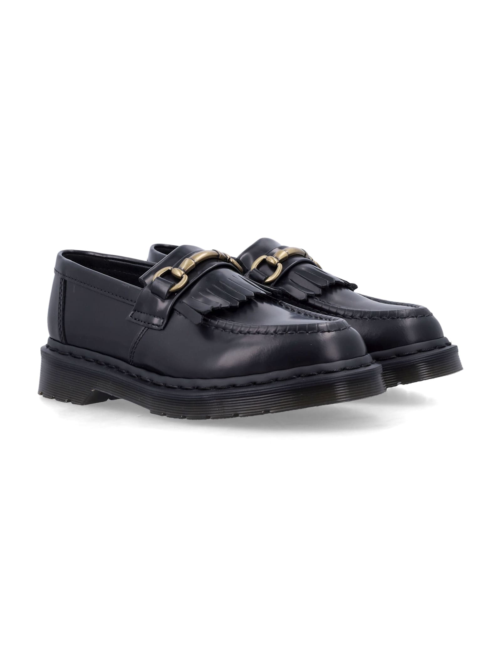 Dr. Martens Adrian Snaffle Smooth Leather Kiltie Loafers In Black In Black