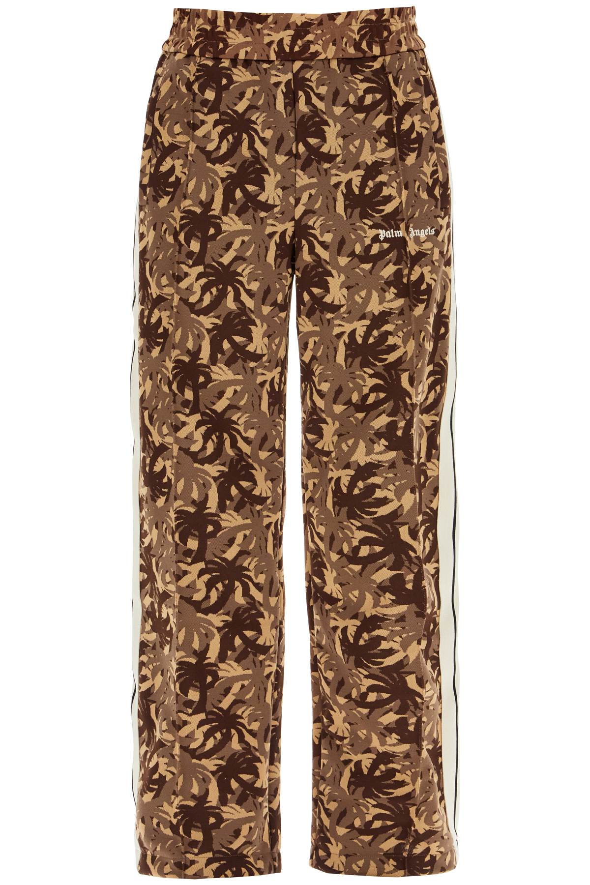 Shop Palm Angels Camouflage Track Joggers In Brown Off White (brown)