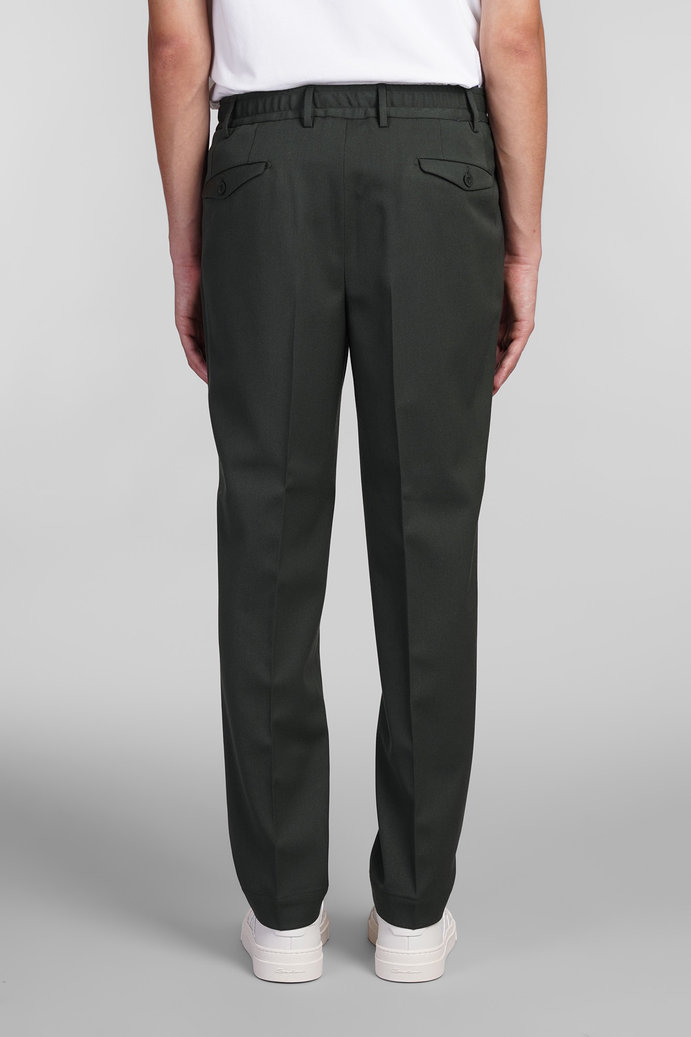 SANTANIELLO IRNO VIAG PANTS IN GREEN POLYESTER 