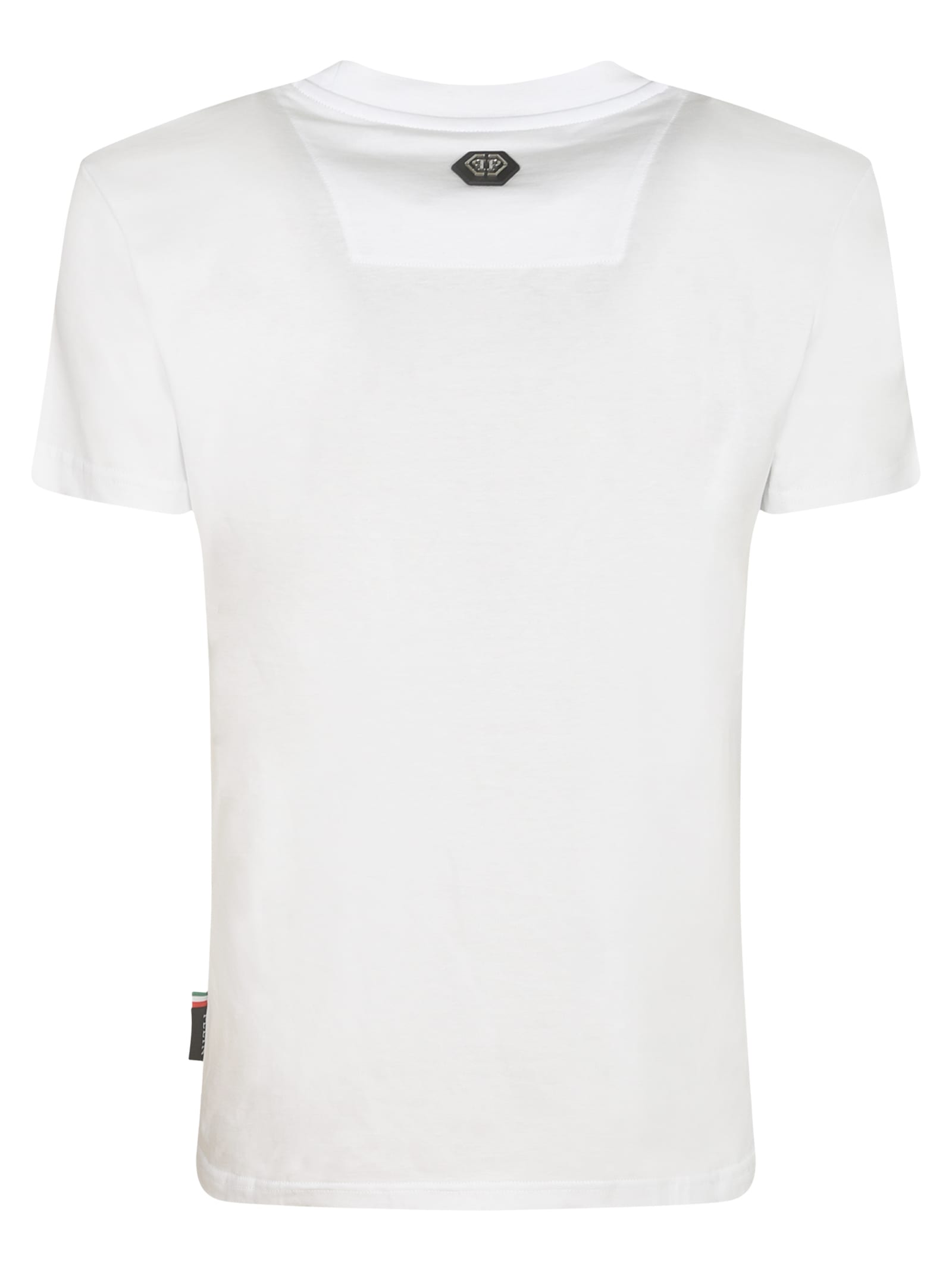Philipp Plein Skull-print Round-neck T-shirt In White