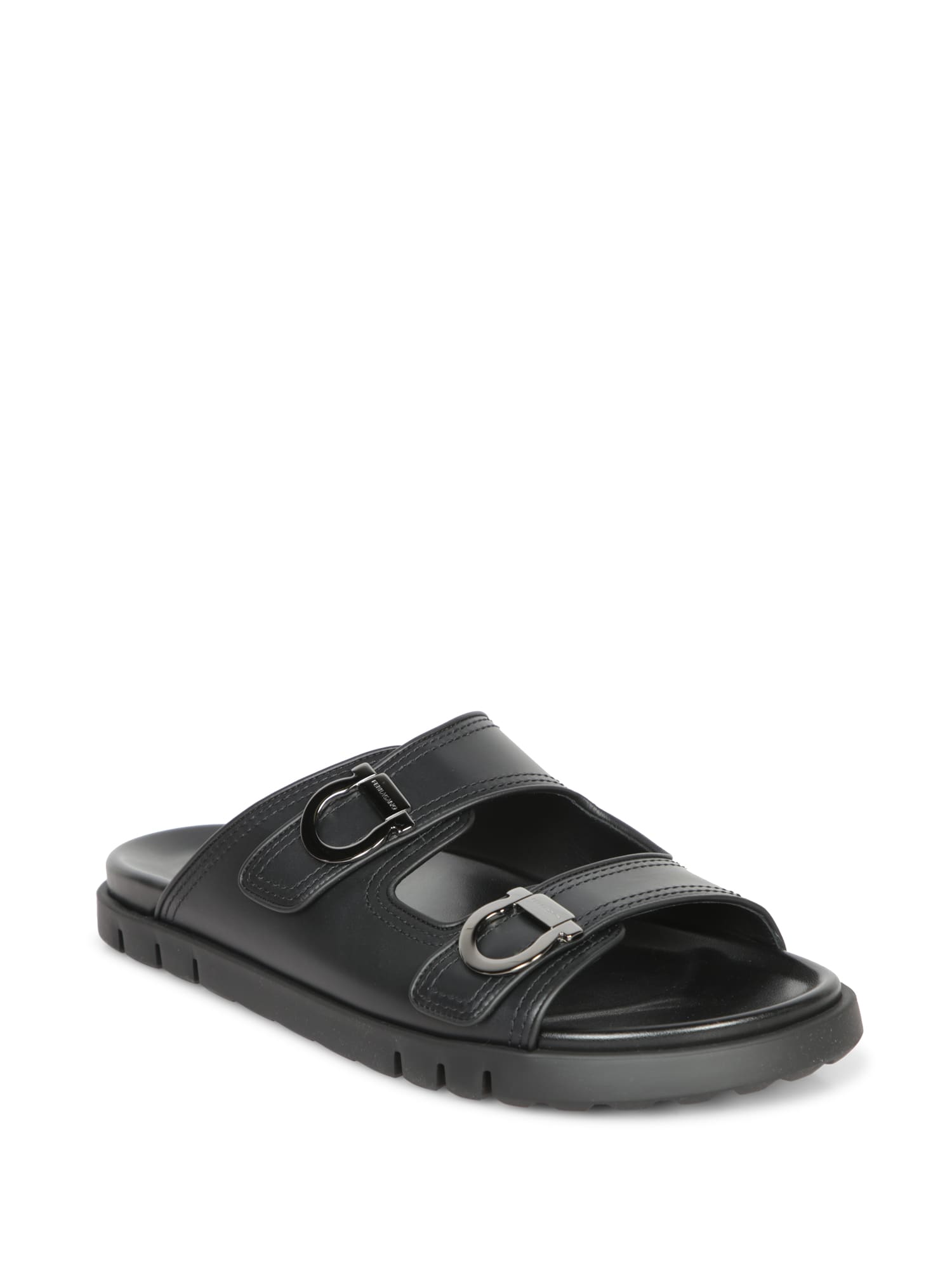 Shop Ferragamo Gancino Black Sandal